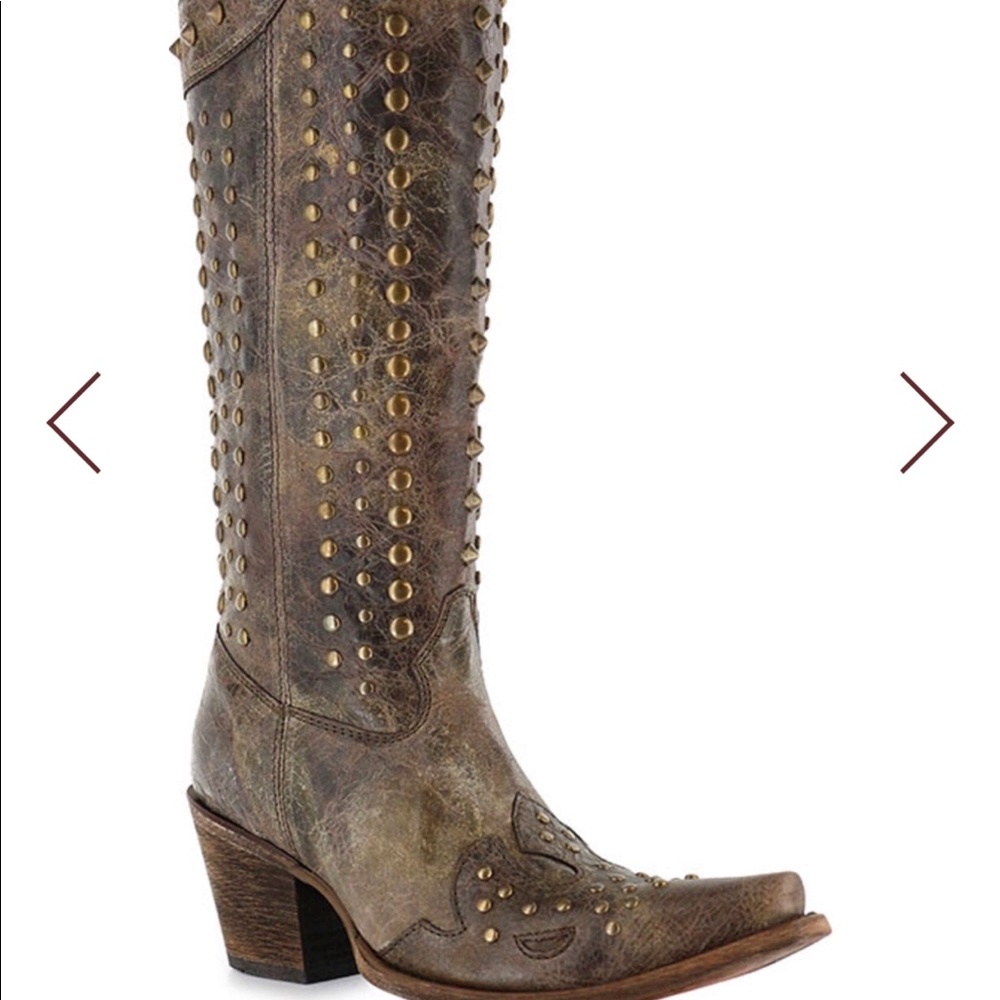 Corral Stud Snip Toe Fashion Western Boots